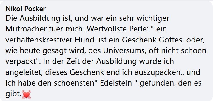 Bewertung von Nikol Pocker