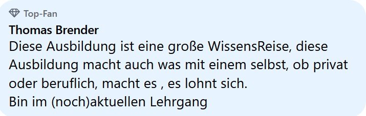 Bewertung von Thomas Brender